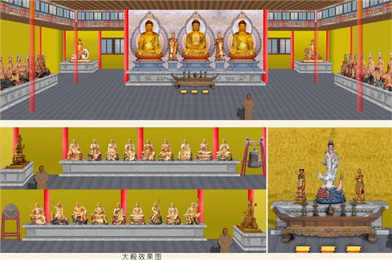 安徽樂誠禪寺銅佛像（均高3米）