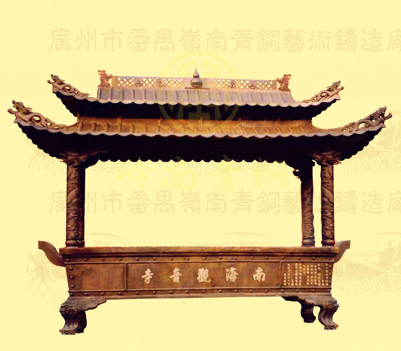 雙層蓋長(zhǎng)方香爐2高3.3米，長(zhǎng)由客戶定制寬按比例