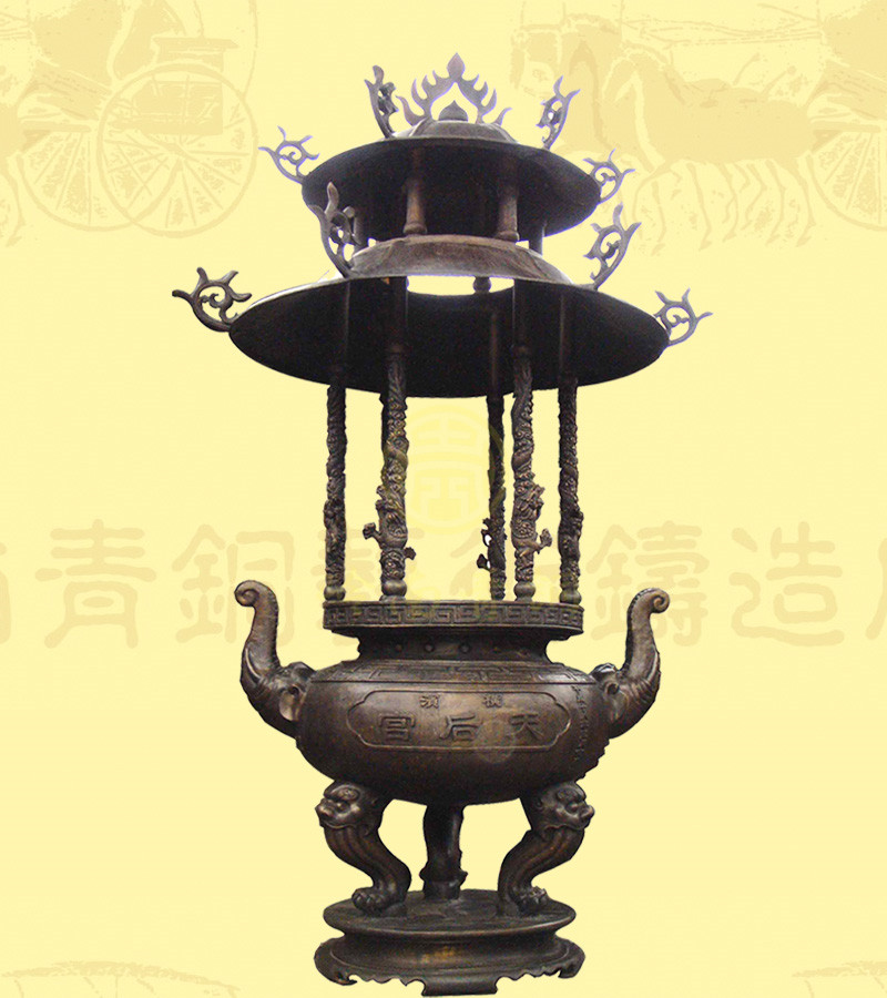 雙層蓋圓香爐1