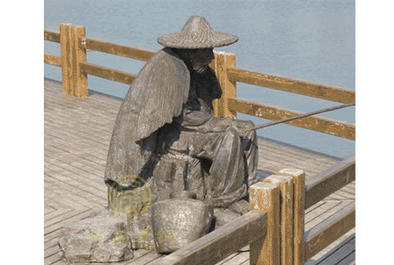 現(xiàn)貨：老人釣魚(yú)（真人等比高）