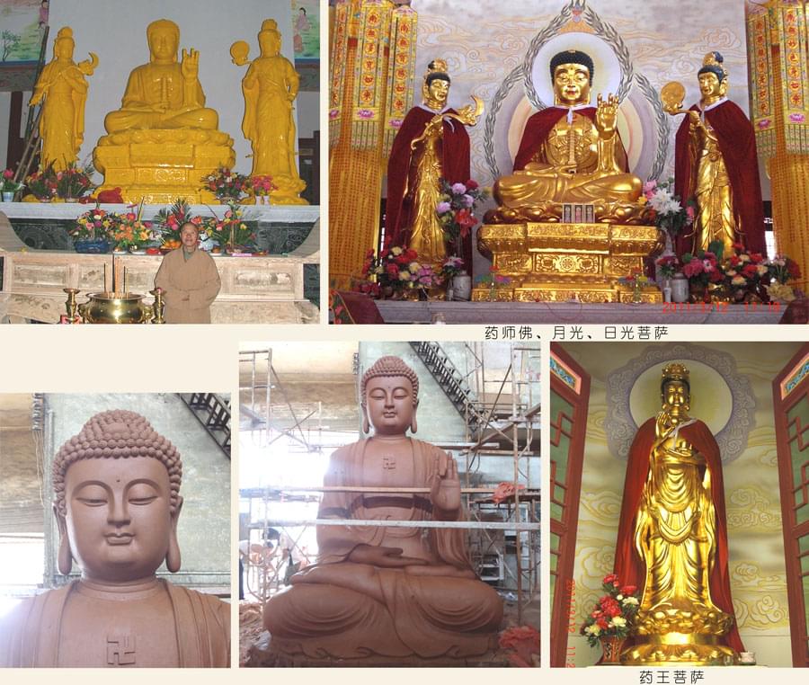 安徽樂誠(chéng)禪寺銅佛像（均高3米）