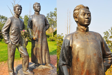 毛澤東與其戰(zhàn)友【革命偉人銅像】-長沙橘子洲公園