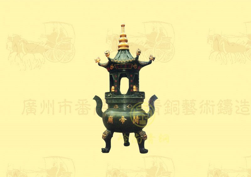 單層蓋圓香爐6