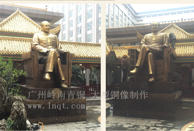 萬家麗大型毛澤東銅像_12